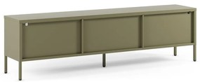 Comodă TV verde din metal 160x50x35 cm Fayna – Marckeric