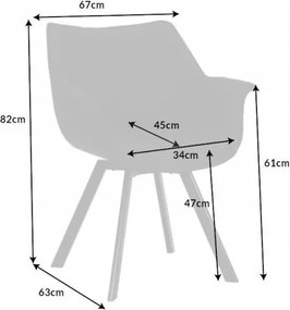 Set de 2 scaune pivotante The Dutch Retro, microfibra gri antic