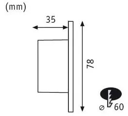 Paulmann 92924 - LED/1,7W Iluminat scară WAND 230V