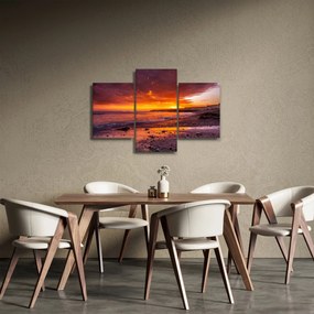 Tablou cu apus de soare la mare (90x60 cm)
