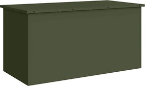 vidaXL Cutie de depozitare exterioară Verde măsliniu