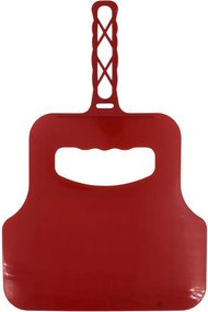 Evantai grătar BBQ 31 cm, ventilator manual aprindere cărbuni, plastic rezistent, roșu