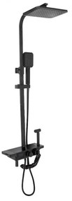 Coloană de Duș cu Afisaj MCD Inox Negru Model SJG/001 – Tehnologie Avansată și Design Elegant pentru Baia Modernă