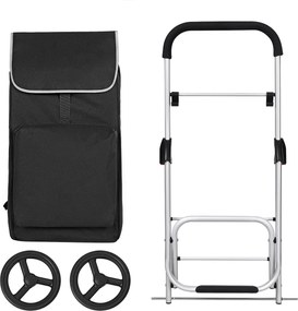 Carucior cumparaturi Pliabil Negru 40 L