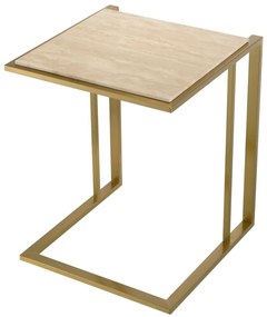 Masuta laterala design LUX cu blat din travertin Cocktail