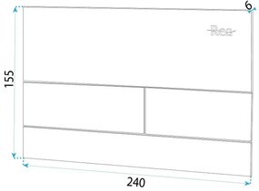 Cadru WC incastrat K011A-Q Rea cu buton T crom periat
