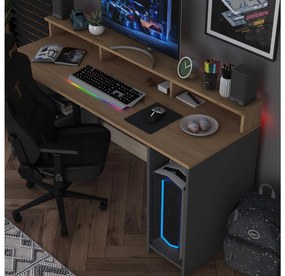 Masă PC Sikine 5 (nuc + antracit). 1095021