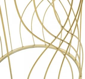 Set 2 masute auxiliare aurii din metal, ∅ 38 - ∅ 33 cm, Ligne Mauro Ferretti