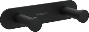 🛁 Cârlig dublu JASMIN, finisaj nero mat – Cod ADJ_N12L