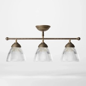 Lustra stil neoclasic din alama si sticla Elide