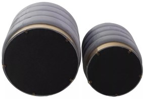 Set 2 tabureti Britta velvet gri Tap.252