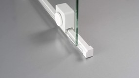 Paravan dus glisant 120x195cm, sticla securizata 6 mm, alb mat, Deante Prizma 1200x1950 mm, Alb mat