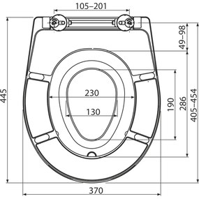 Capac wc soft close pentru copii integrat Alcaplast 606