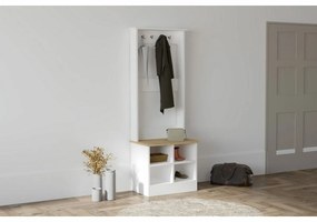 Cuier cu dulap pentru pantofi Mare White and Sapphire Oak