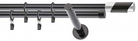 Galerie dubla PICIOR UNIVERSAL PARIS INOX dubla 19/19 - NEGRU (Alege marime: 280 cm)