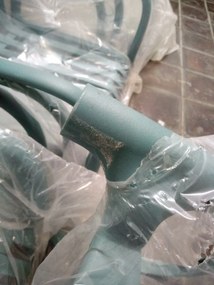 Reducere Scaun din plastic TREGO cu brate, albastru II. calitate