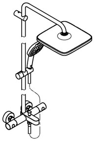 GROHE 269842431 - Sistem de duș VITALIO COMFORT 250, 250 × 250 mm, negru