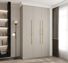 Dulap de haine 140 cm Carmela 40-2 (Cașmir + Auriu). 1126564
