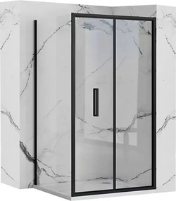 Cabina de dus dreptunghiulara cu usa pliabila Rea Rapid Fold 100x90 negru
