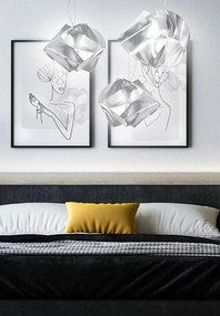 Lustra moderna design geometric realizata manual Gemmy prisma