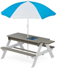 Masa picnic pentru copii 3 in 1 cu umbrela de soare
