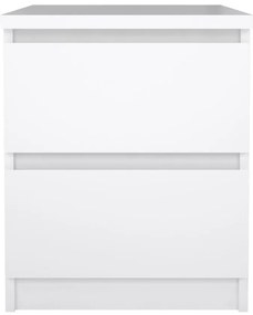 Noptieră Simplicity III, alb lucios