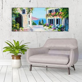 Tablou - Alee grecească, pictură în ulei (120x50 cm)