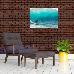 Tablou - Surfer în valuri (70x50 cm)