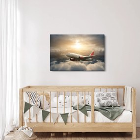 Tablou - Avion în nori (90x60 cm)