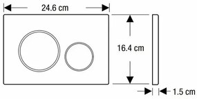 Clapeta de actionare Geberit Sigma21 ardezie crom lucios