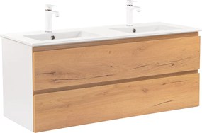 Vario Pull 120 dulap de bază cu chiuvetă stejar alb