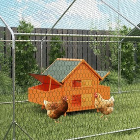 PawHut Coteț pentru Găini de Grădină din lemn de Brad, lemn verde, 160x98.5x107cm | Aosom Romania