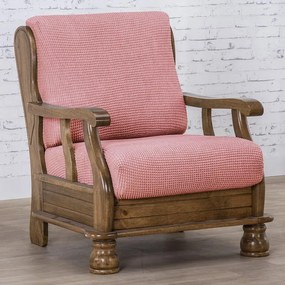 Huse care se întind foarte bine NIAGARA coral fotoliu cu manere de lemn (l. 50 - 80 cm)