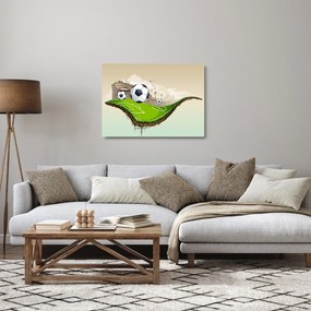 Tablou pe sticlă - Teren de fotbal (70x50 cm)