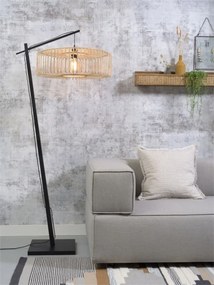 Lampadar eco din bambus Bromo L negru/ natur, 60x18cm