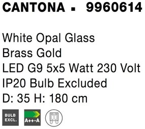 Lustra cu 5 pendule design modern CANTONA NVL-9960614
