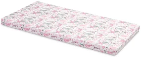 Saltea de spuma Sensillo 120x60 cm Roz/Colibri