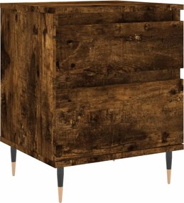 vidaXL Noptieră, stejar fumuriu, 40x35x50 cm, lemn compozit