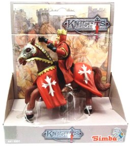 Figurina Cavaler Rege Rosu cu cal Simba Toys