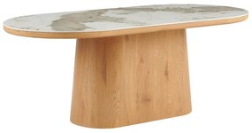 Masa ovala, Ceramica Alba, Furnir Nuc, UNIQUE 200cm A-46381 VC
