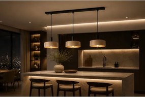 Lustră pe cablu LATTE 3xE27/60W/230V bej/negru