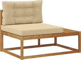 vidaXL Canapea de exterior cu braț final natural 115 x 83 x 73 cm