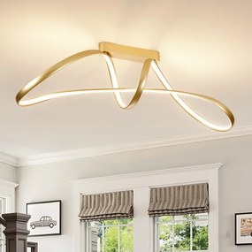 Brilagi-LED Lustră aplicată reglabilă TWISTER LED/60W/230V 3000-6000K auriu + telecomandă