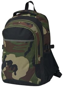 vidaXL Rucsac pentru școală 40 L, negru și camuflaj