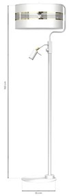Lampadar ULTIMO 1xE27/40W/230V + 1xGU10/MR11/7W alb