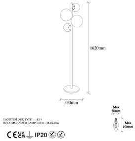 Lampadar Fazli - 10523 Negru Antic