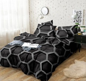 Lenjerie de pat din microfibra Culoare negru, ZORINO