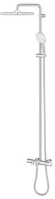 Coloana de dus cu termostat Grohe Tempesta 250 Cube finisaj crom lucios