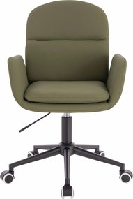 HR480K Scaun Khaki Piele Ecologica Premium Soft cu Bază Neagră
