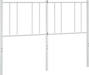 vidaXL Tăblie de pat de schimb metalică, alb, 120 cm